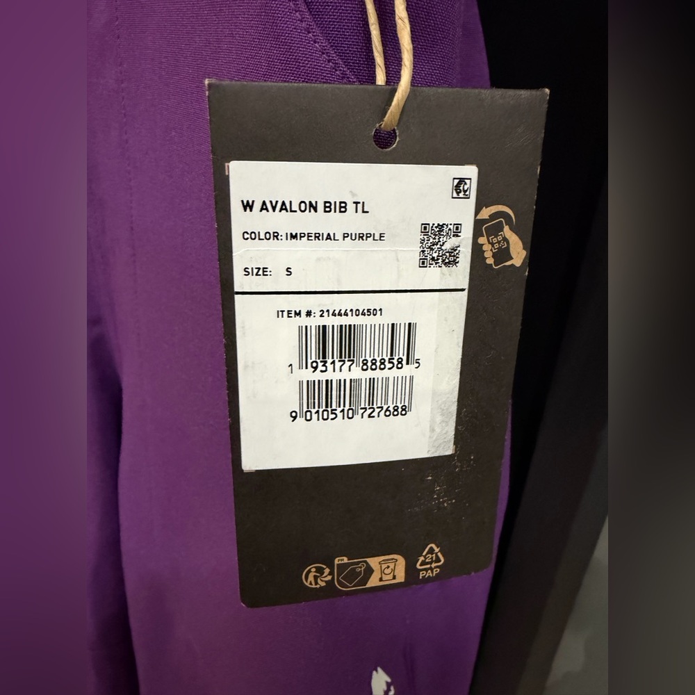 WOMEN'S BURTON AVALON BIB PANTS SIZE SMALL PURPLE - Picture 11 of 11
